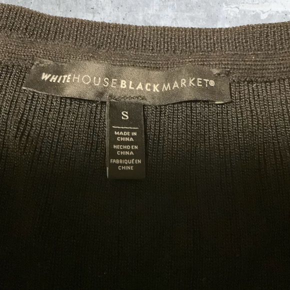 White House Black Market V-Neck Sweater, Black, Short Sleeve, Size Small - Picture 4 of 8